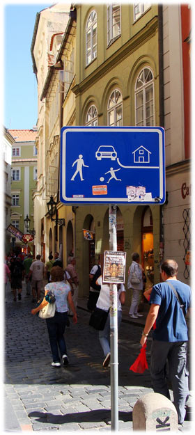 Prague Road Sign